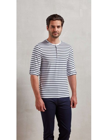 PRE-PR218-Mens Long-John Roll Sleeve Tee